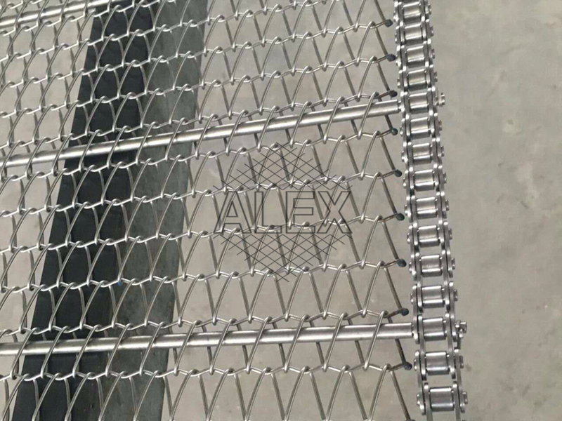 chain driven wire belt